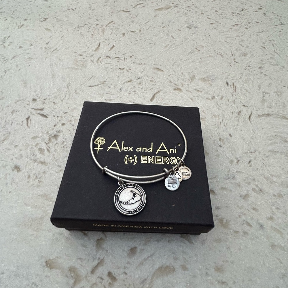 Alex and Ani Nantucket Charm silver Bracelet.